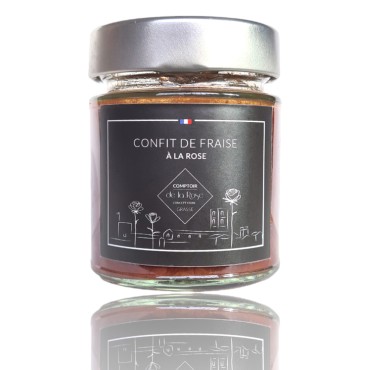 Confiture de fraise à la rose 160ML Comptoir de la Rose